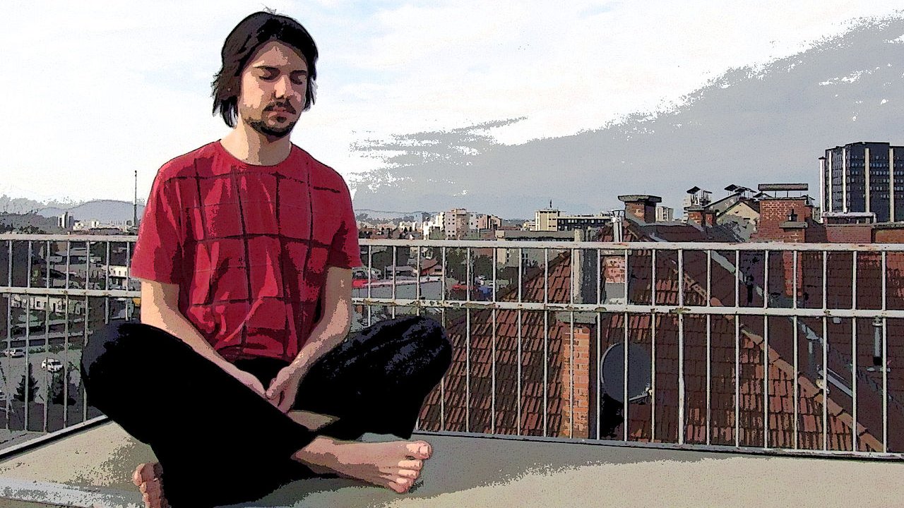 urban meditating